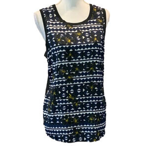J. CREW Multi Colored Floral Sleeveless Top